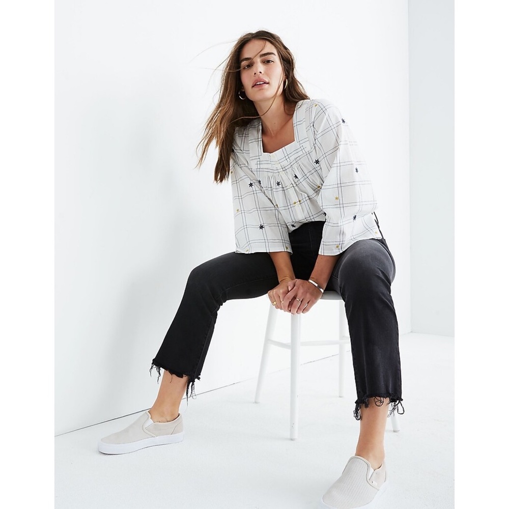 Madewell Cali Demi-Boot Jeans in Berkeley Black: Chewed-Hem Edition Fall Winter